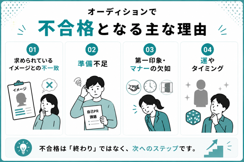 オーディション 不合格 理由