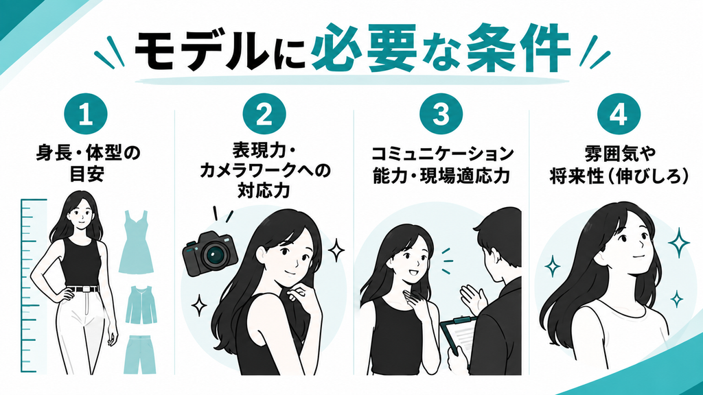 モデルになる 必要 条件